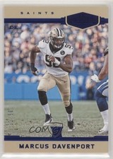 2018 Panini Plates & Patches Blue 21/50 Marcus Davenport #135 0f6