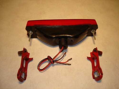 1986 87 Honda ATC 200X Tail Light Mount Bracket Set With Aftermarket Taillight