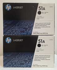 Set of 2 New and Sealed HP 51A Black Toner Cartridge, Q7551A