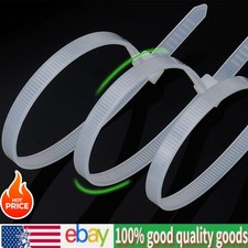 100-1000Pcs Cable Ties Heavy Duty 4 in Nylon Wrap Wire Zip UV Resistant UL