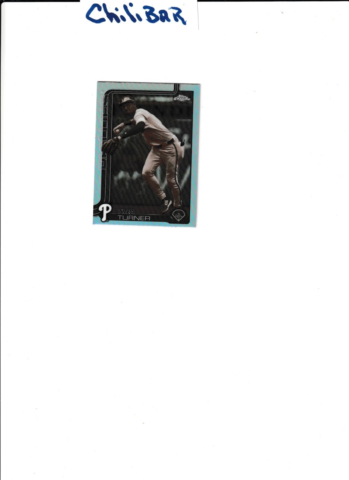 2025 Topps Chrome Trea Turner Sepia Refractor Parallel #208