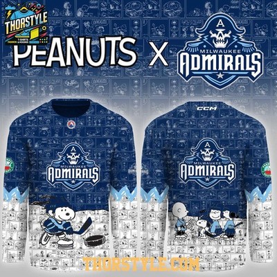 Personalized Milwaukee Admirals Pea.nuts Night 2026 Snoo.py Game Hockey Shirt