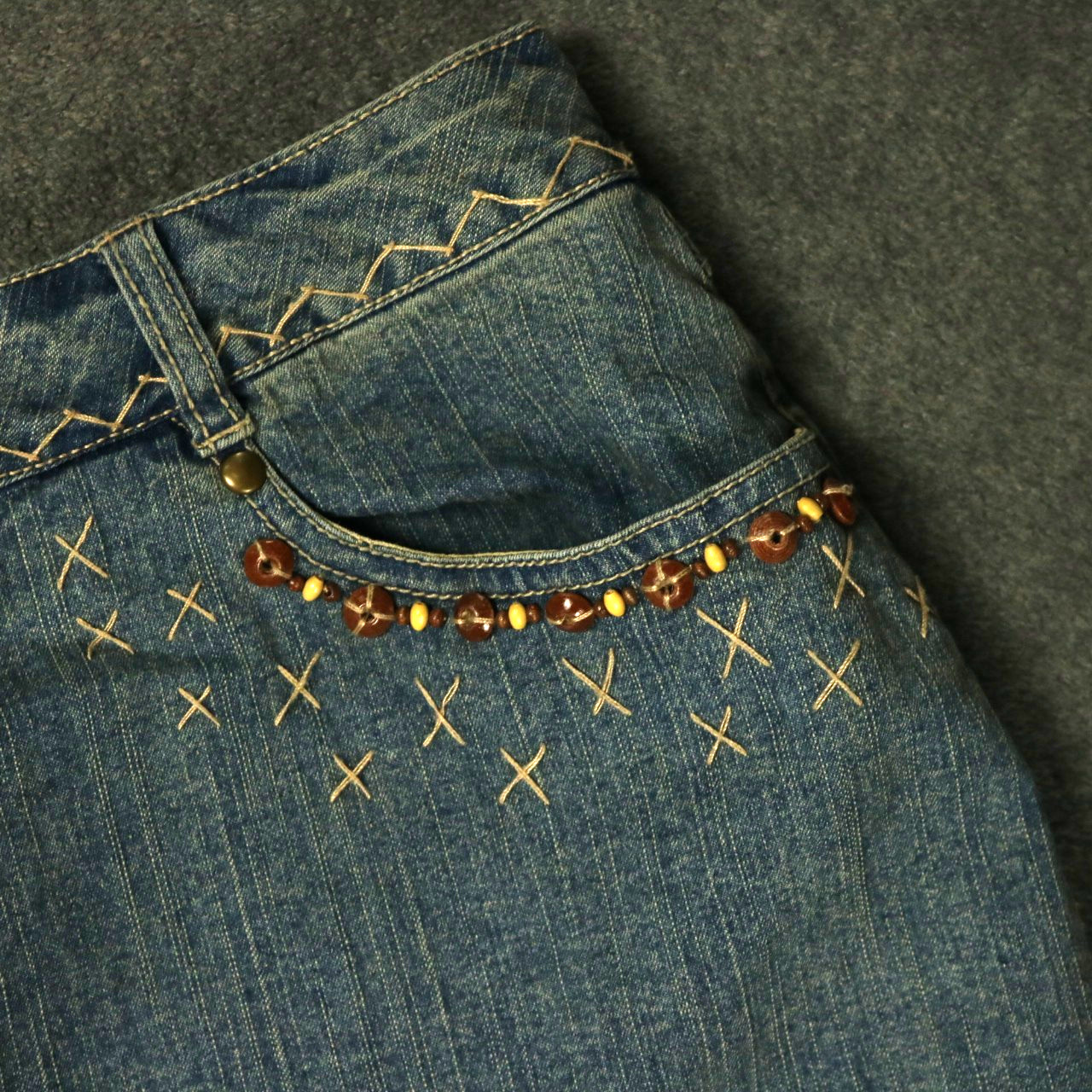 Ruby Rd. Beaded Stretch-Denim Midi Length Straigh… - image 4