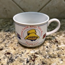 Vintage Eden Toys Paddington Bear Kids Childs Ceramic Mug Drinking Cup 1991