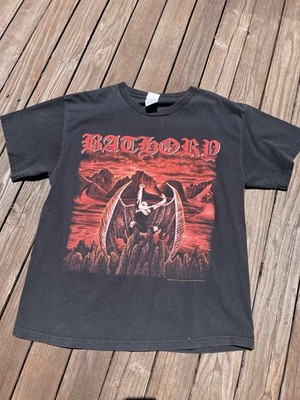 Vintage Bathory Black Metal Quorthon Memorial Shirt L Black Mark