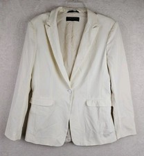 Rag Bone Women's Wool Blazer Jacket Ivory Made In USA Size 8