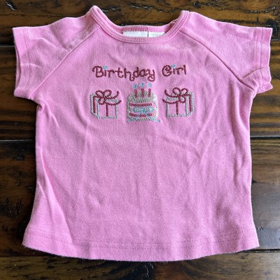 Vintage 2007 Miniwear Birthday Girl 1st Birthday Shirt Top Size 12 Months