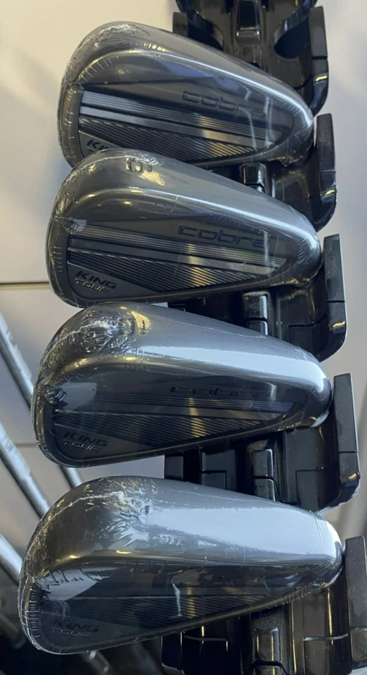 Cobra King Tour Black Irons 4-Pw (7 Clubs) With KBS Stiff Shafts R/H Brand New - Image 2 of 4