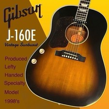 1998 Gibson J-160E Linkshänder Akustik E-Gitarre Vintage Sunburst Beatles