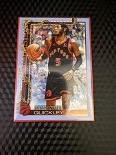 25-26 Topps Holiday - Immanuel Quickley #H26 Holiday Light Blue & White Glitter