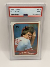 1989 Topps - Cincinnati Reds Team Checklist - Pete Rose #505 Manager PSA MINT 9