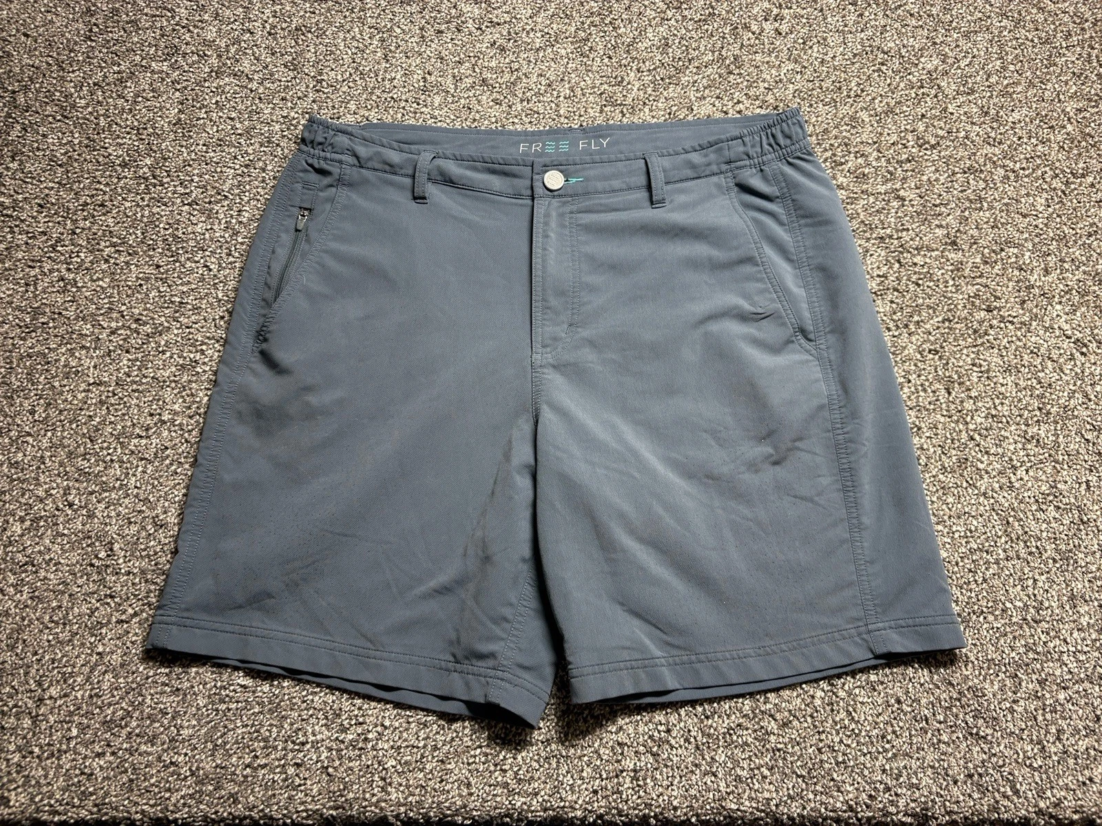 Free Fly Shorts Men Large Hybrid 7" Golf Hiking Bamboo Charcoal Lightweight