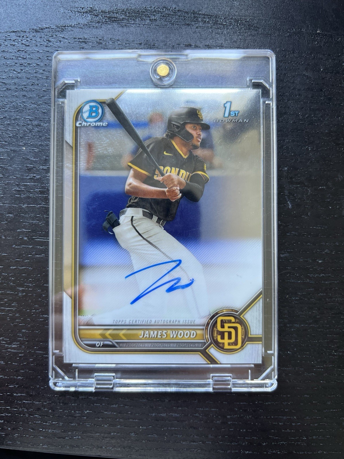 2022 Topps Bowman Chrome James Wood 1st Bowman Autograph Padres Insert #CPA-JWD
