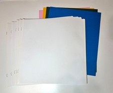 Creative Memories 12x12 Old style White page Refill 5 Loose pages  Bonus paper