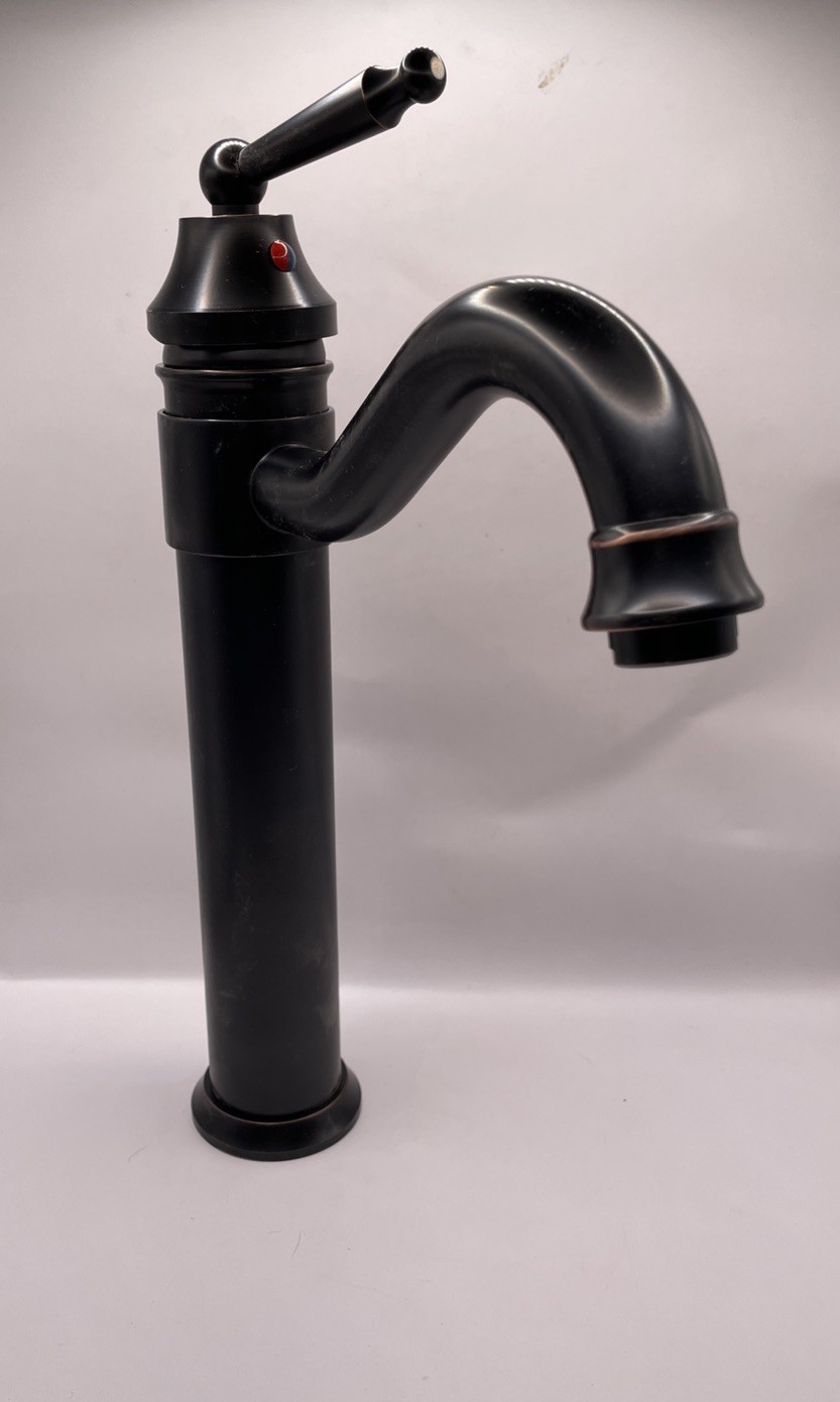Oil rubbed bronzed Black tall bathroom /kitchen faucet. One 