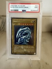 Konami Yu-Gi-Oh Blue-Eyes White Dragon SDK-001 2002 Ultra Rare Foil PSA 9