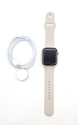 Apple Watch Series 8 GPS+LTE 45mm Silver SS Case w/ starlight Sport Band