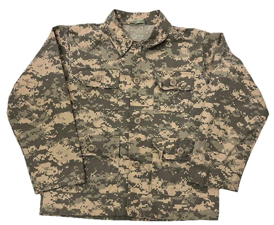 Unbranded Children’s Denim Camo Jacket Buttons Sz Lg 4 Pockets Long Sleeves - Image 3 of 4