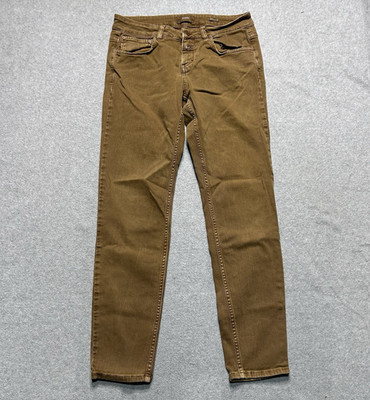 Closed Jeans Womens 28 Baker Skinny Leg Tan Stretch Low Rise Denim Italy