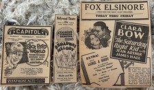 1929 Salem Oregon Photoplay Newspaper Ads CLARA BOW ‘Saturday Night Kid’