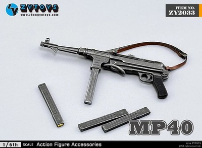 トイガン sadapjbl434343444345 ZYTOYS 1/6 Male WWII MP40 Rifle Gun Weapon Model For 12''Figure