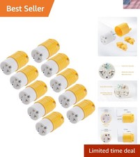 20 Amp 125 Volt Electrical Replacement Female Plugs 10PCS, NEMA 5-20R Extensi...