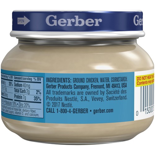 Gerber 2nd Foods Baby Food Jars Chicken and Gravy Non GMO – 2.5 Oz – Pack of 20 - Picture 3 of 4