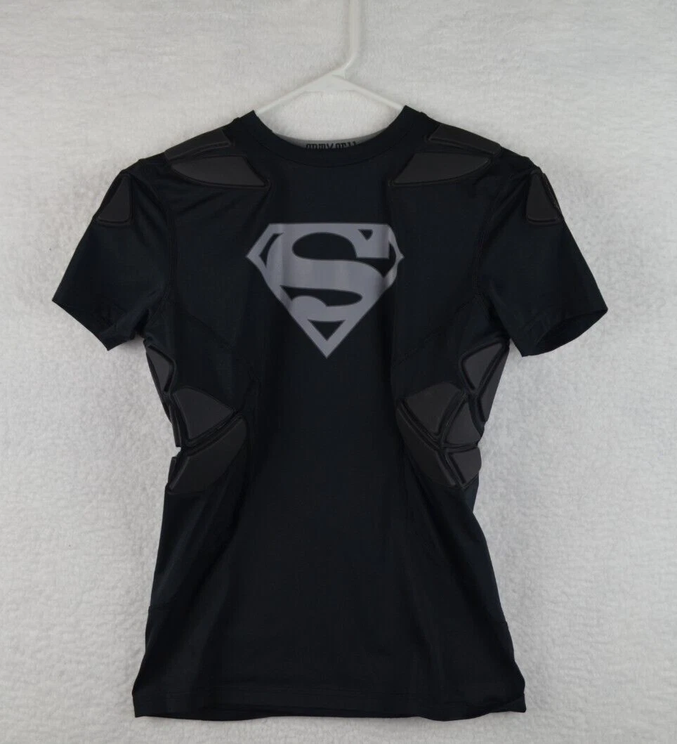 Under armour youth sales padded football compression shirt