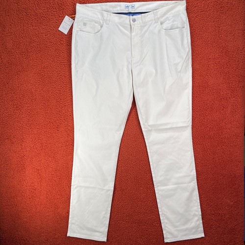 PETER MILLAR Mens Brentwood Performance Flannel Five-Pocket Pants 40 x 34 $165
