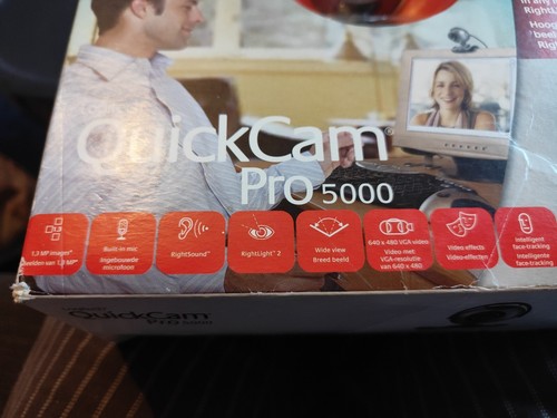 Logitech Quickcam Pro 5000 Webcam Built in Mic Zoom Skype Teams Calls Office - Picture 7 of 7