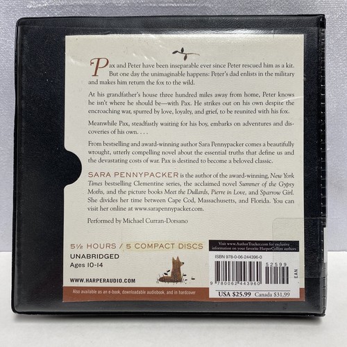 Pax by Sara Pennypacker (2016, Compact Disc, Unabridged edition) Book On CD - Picture 3 of 6