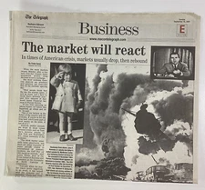 Macon Georgia Telegraph Newspaper Setember 16, 2001 9/11 Business Local Ads