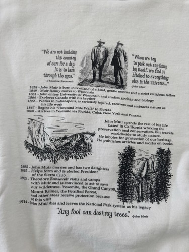 Vtg John Muir Sweater Nature Animal Crewneck Scientist Medium Hanes Hippie Y2K - Picture 21 of 23