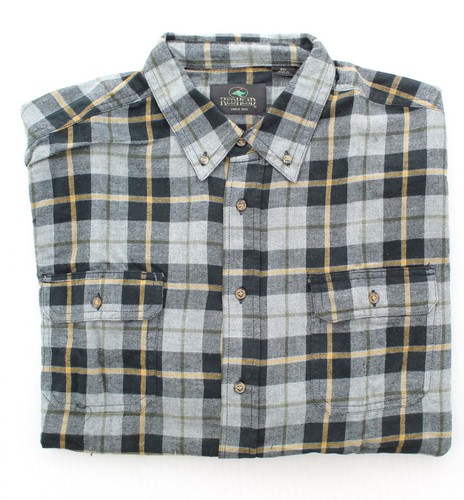 Redhead Button Down Shirt Men's Long Sleeve Plaid Flannel, Regular Fit - Picture 13 of 39