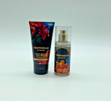 Bath  Body Works Travel Size TROPIDELIC CREAM  FRAGRANCE MIST SET