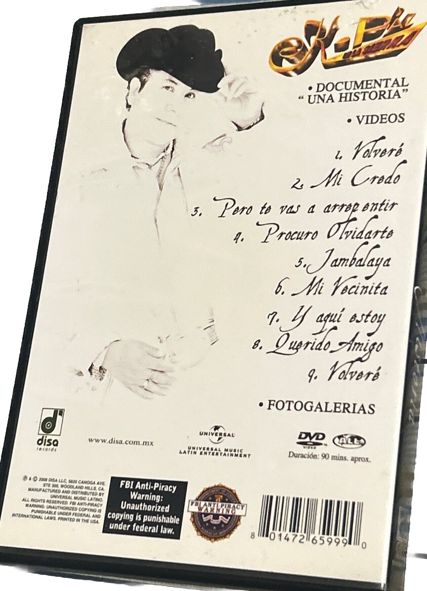 K-Paz De La Sierra - Una Historia (DVD, 2008) for sale