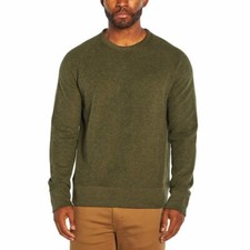 Banana Republic Waffle Crew Sweatshirt Mens XL Green Knit Pullover NEW