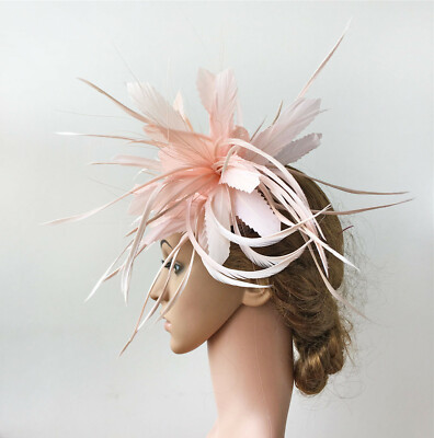 Pfau Hecheln Gans Biot drehbar Federhalterung Millinery Hut Fascinator Handwerk