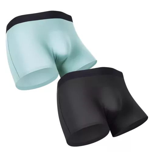 3 PIEZAS Hombres 3D-Bolsa Boxer Calzoncillos Anti-Rozaduras Ropa Interior Seda Hielo Transpirable - Imagen 27 de 38
