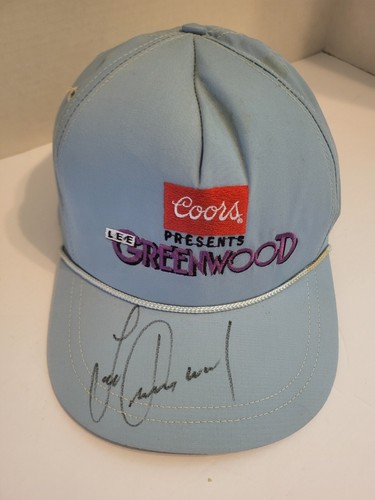 Vintage Coors Lee Greenwood Signed Autographed Hat