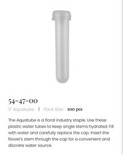 Syndicate Sales Aquatube 100 Pcs Florist Floral Water Tubes 3 in. P/N 54-47-00