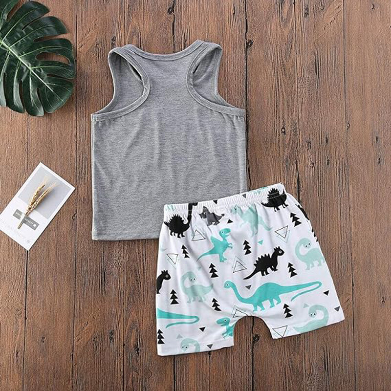 Infant Newborn Baby Boy Sleeveless Tank Top Vest Summer Beach Shorts