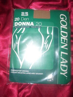 GOLDEN LADY DONNA Nylons Feinstrumpfhose Gr. 52-56 Übergrösse MELON 20 den OVP