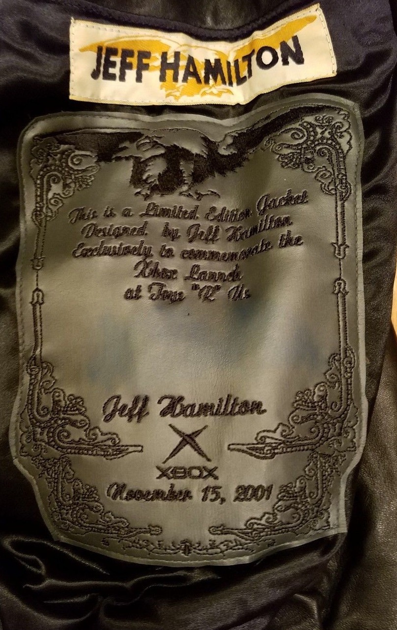 2001 NEW LIMITED EDITION COLLECTORS XBOX LEATHER JACKET JEFF HAMILTON