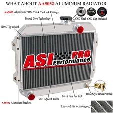 3 Rows Aluminum Radiator For 1974-85 Toyota Corolla KE30 KE35 KE38 KE55 KE70 MT'