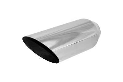 Brand New Polished Stainless Angle Cut  Exhaust Tip 3.5'' IN 4'' Out 12'' Length