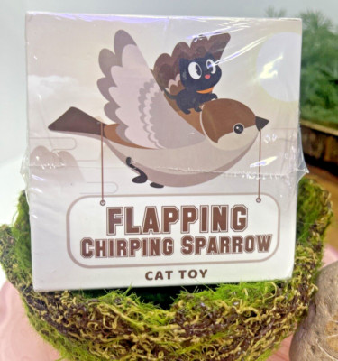 NEW Potaroma Cat Toys Flapping Bird (No Flying), Lifelike Sandpiper Chirps!
