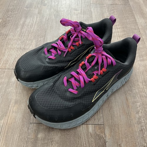 Altra Womens Outroad Women’s Size 8.5 Gray Running Shoes Sneakers Black Purple