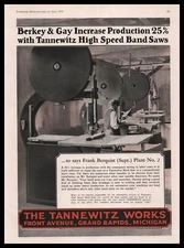 1930 Tannewitz Works Grand Rapids Michigan High Speed Band Saws Vintage Print Ad