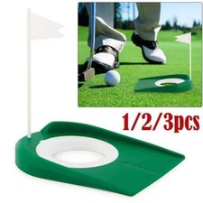 Golf Putting Cup Indoor Outdoor Practice Training Putter Aids w/ Golf Hole Flag